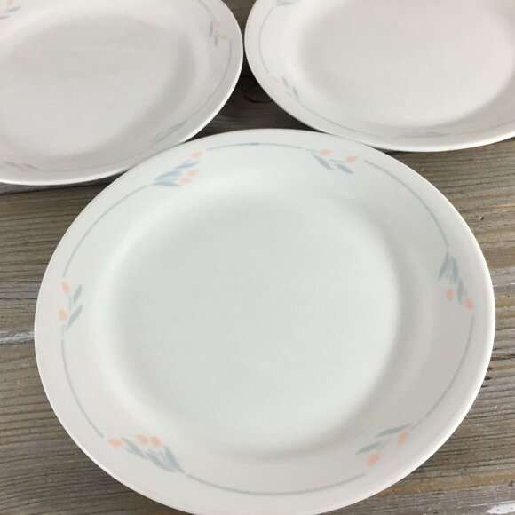 Set of 3 Corelle Windflower Bread Plates 7 1/4" Beige Floral Vintage - Picture 4 of 9